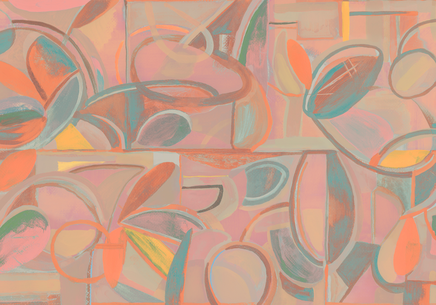 Wandbild Giant Abstract - Pink