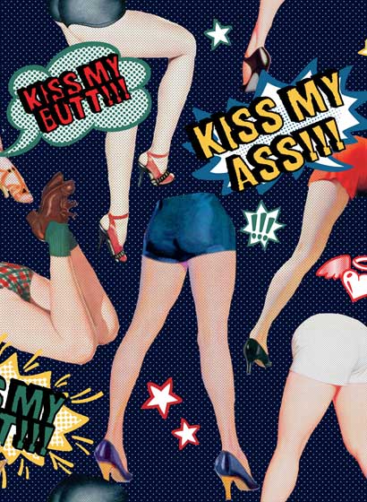Tapete Kiss My Ass - Indigo