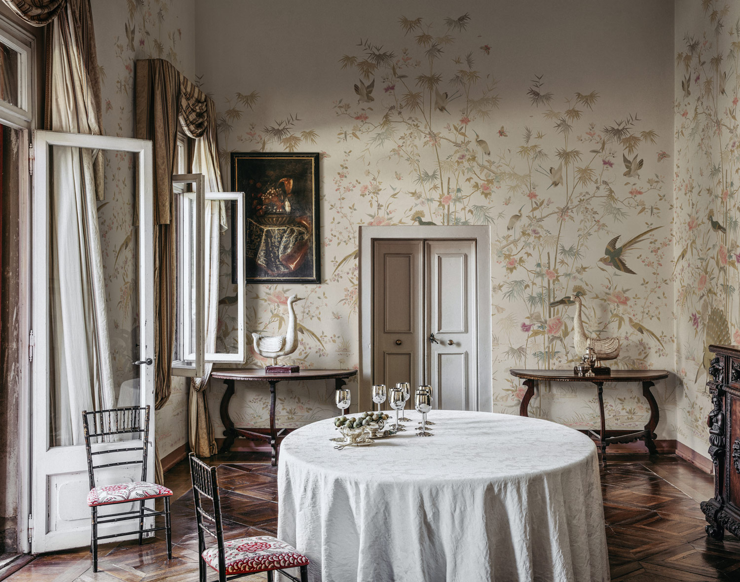 Wandbild Chinoiserie Garden - Eggshell