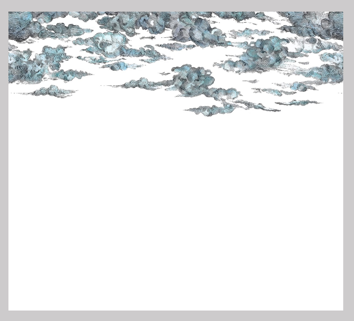 Wandbild Cotton Skies - Blue