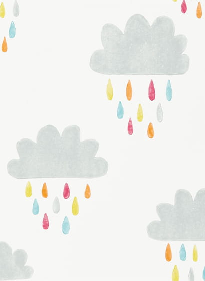 Tapete April Showers - Slate/ Pickle/ Paper