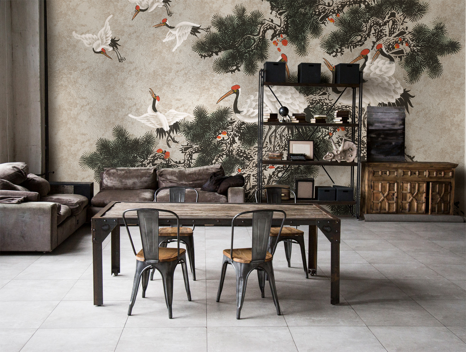 Wandbild Ukiyo Metallics - Silver