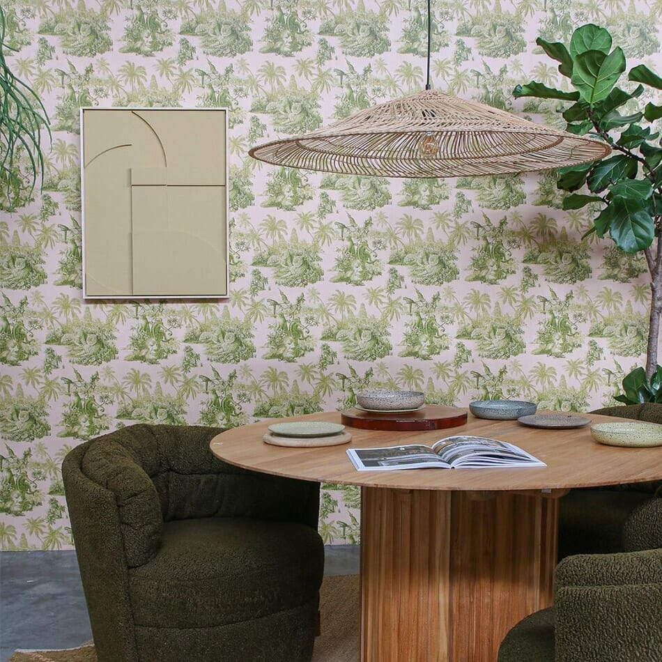 Tapete Sumatra - Blush/ Pear Green