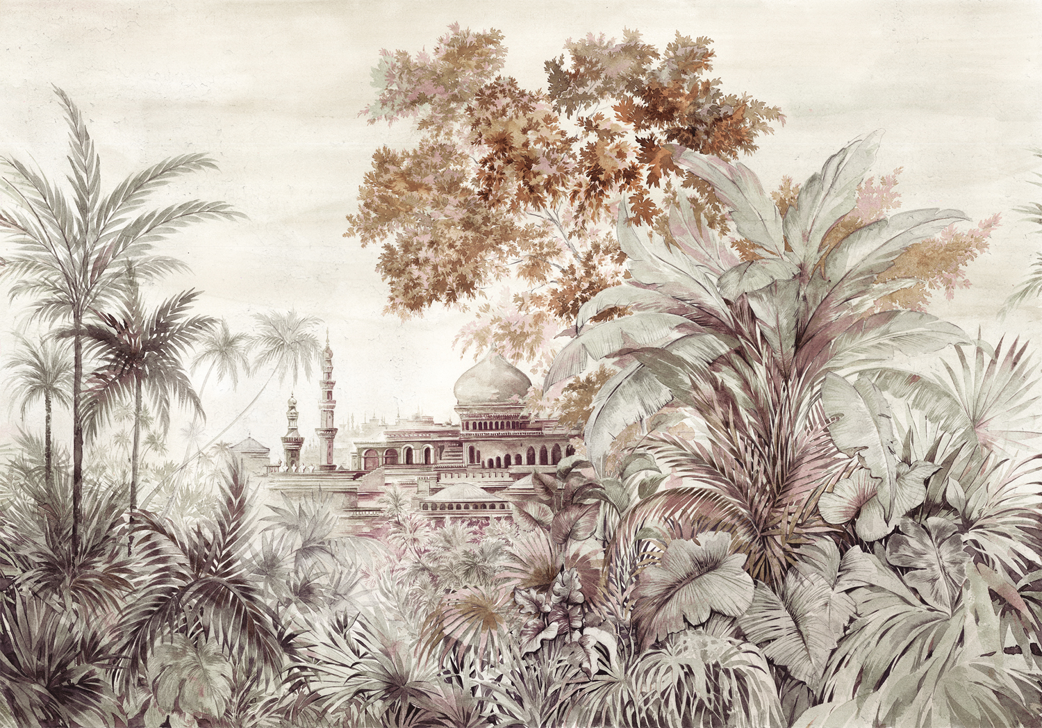 Wandbild Taj Mahal - Rose