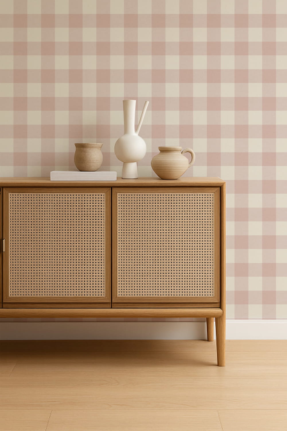 Tapete Central Check - Blush