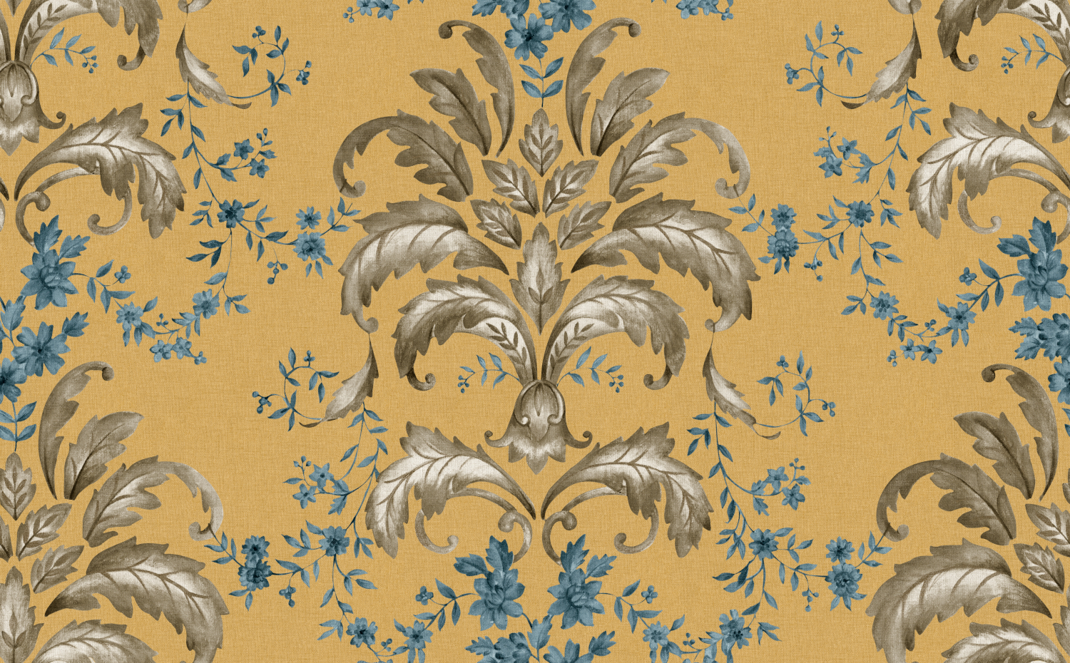 Tapete French Damask - Mustard
