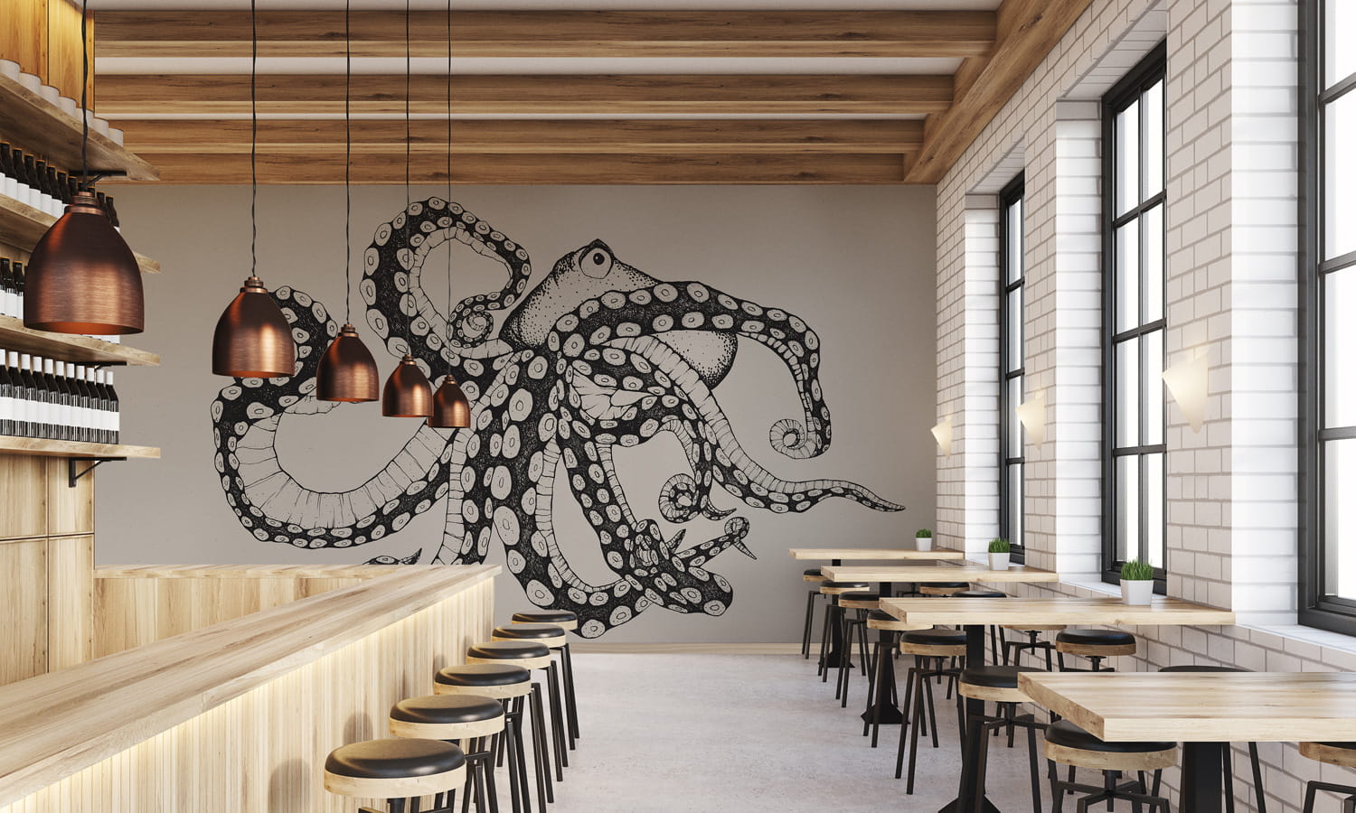 Wandbild Octopus X-Ray - Ink