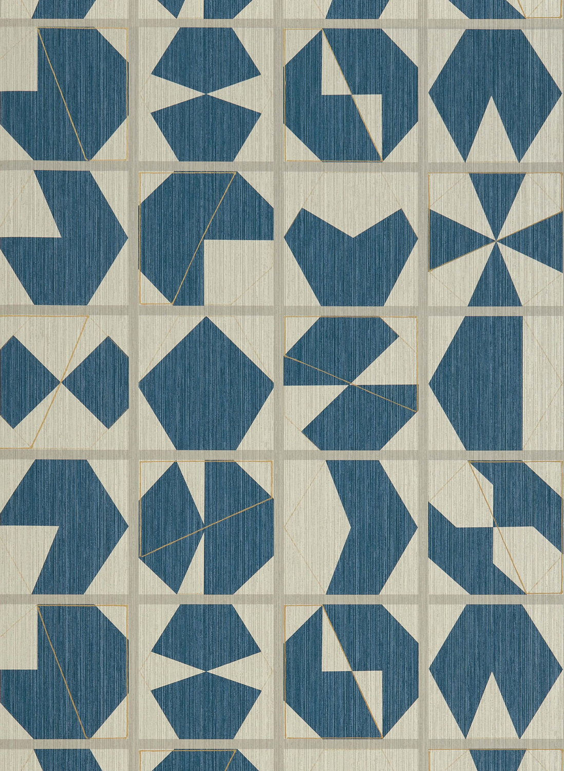 Tapete Kutani Vinyl - Ivory/ Charcoa