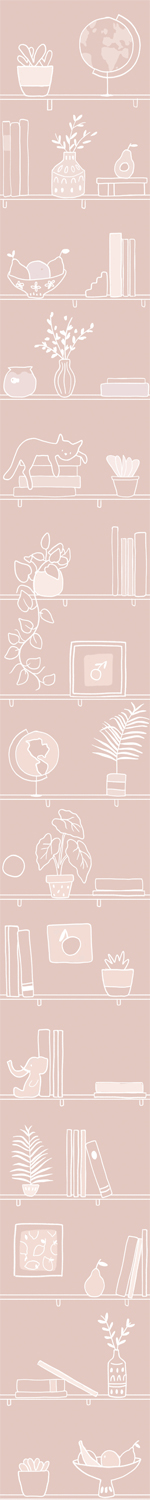 Tapete My Library - Pinky
