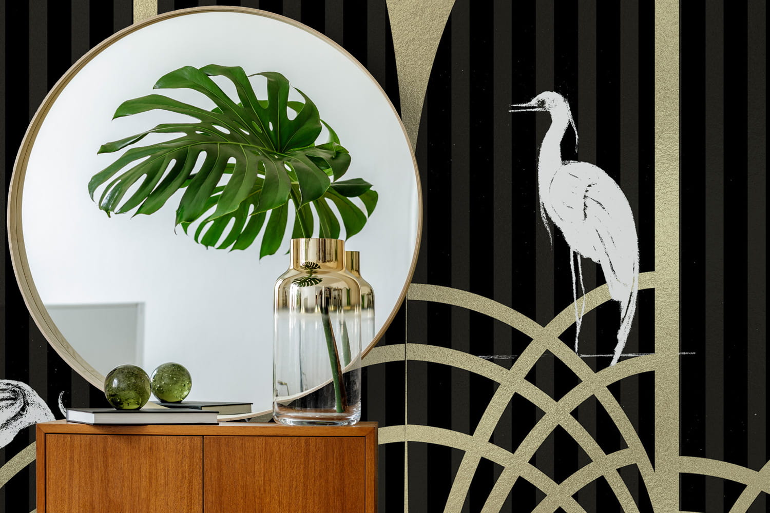 Wandbild Tassel Metallics - Gold