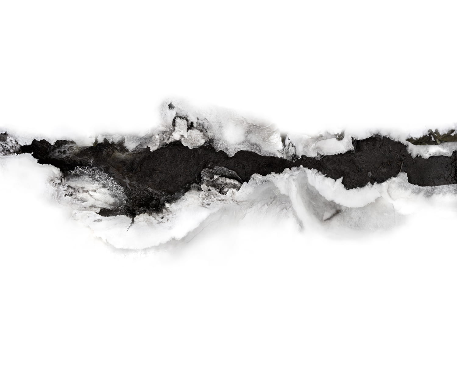Wandbild River - Graphite