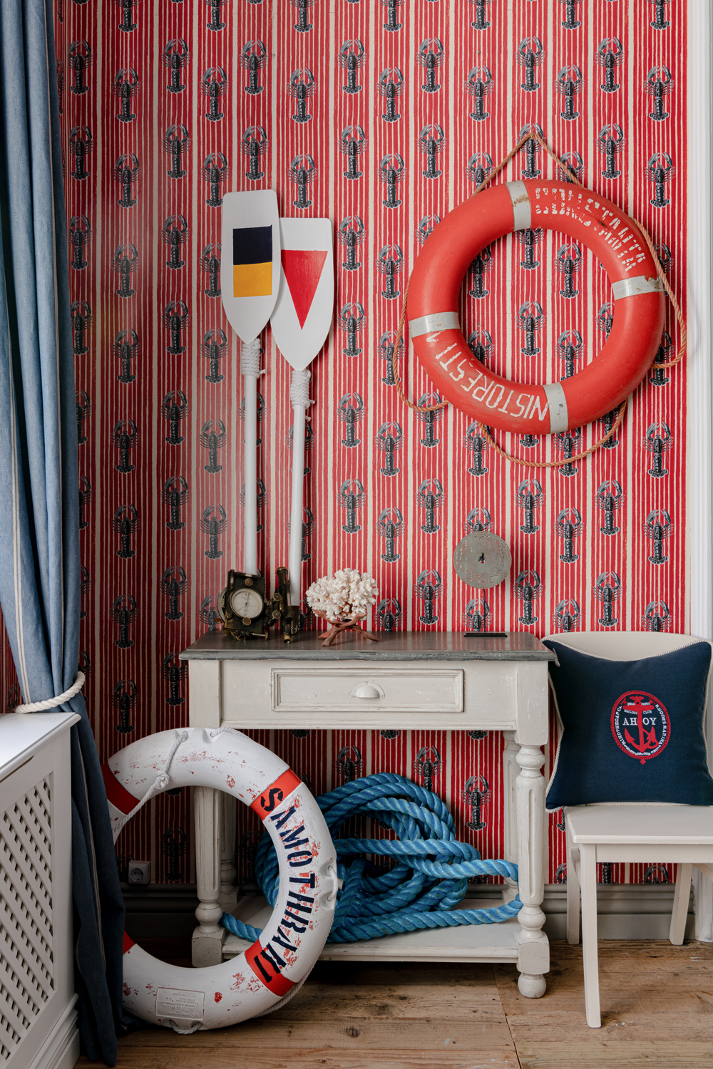 Tapete Mediterranean Lobsters - Red