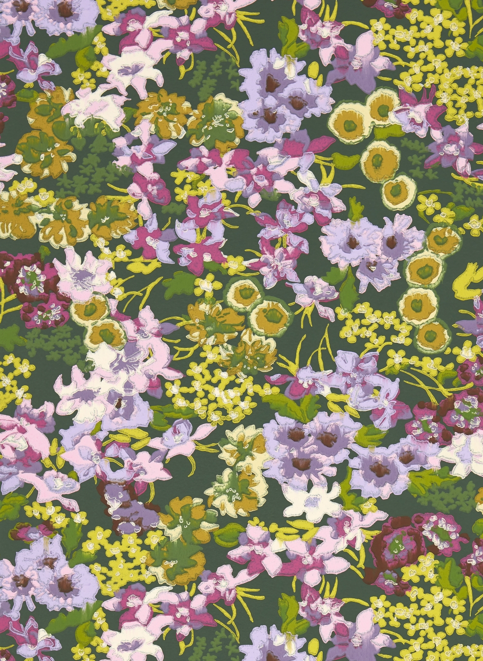 Tapete Wildflower Meadow - Emerald/ Amethyst/ Peridot