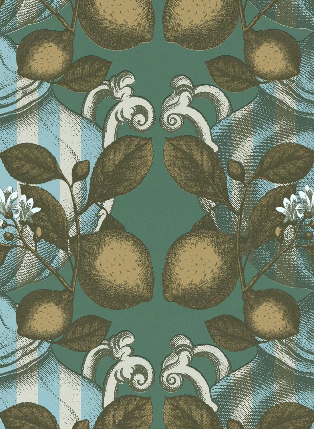 Tapete Limoncello Stripes - Green/ Blue