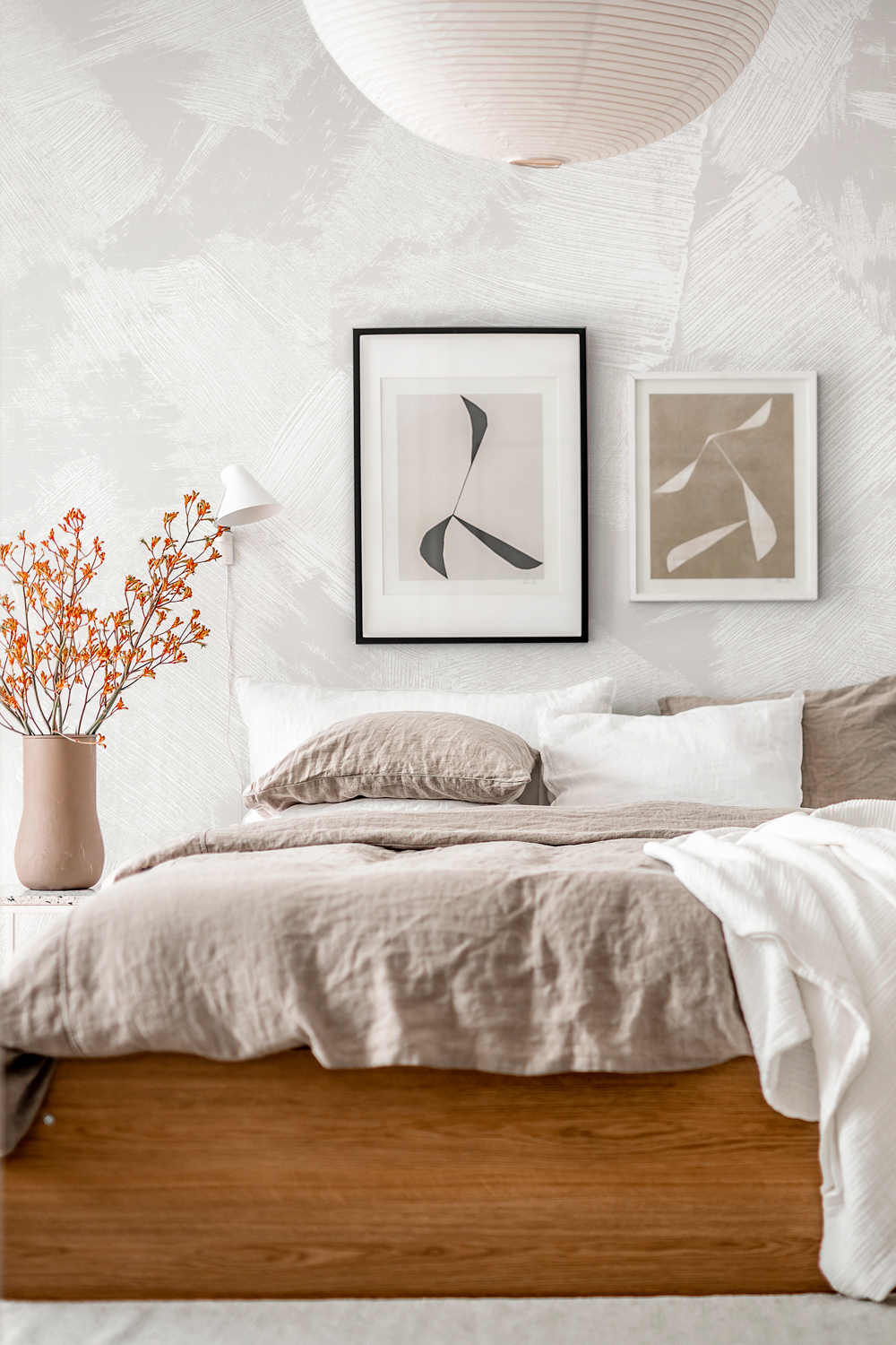 Wandbild Brush - Greige
