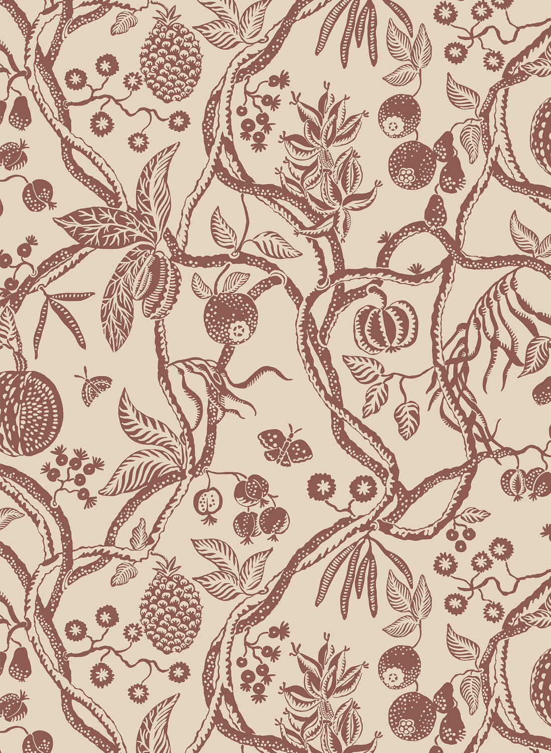 Tapete Tree of Life - Burgundy