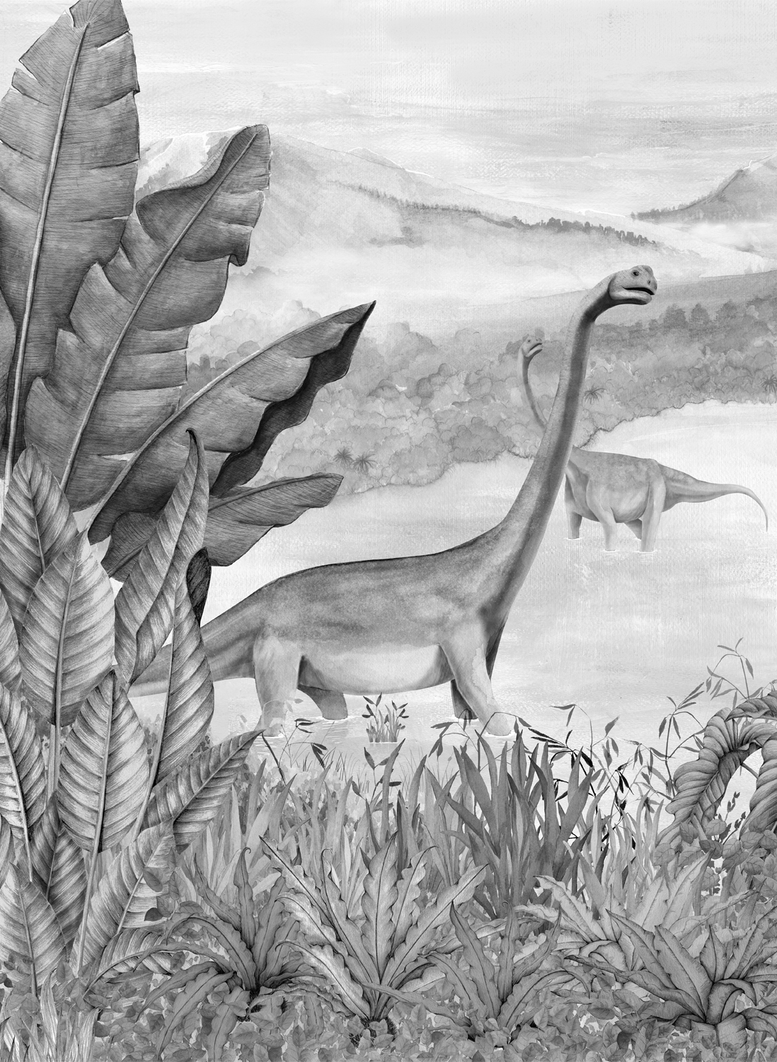 Wandbild Dinosaurs Park - Ash