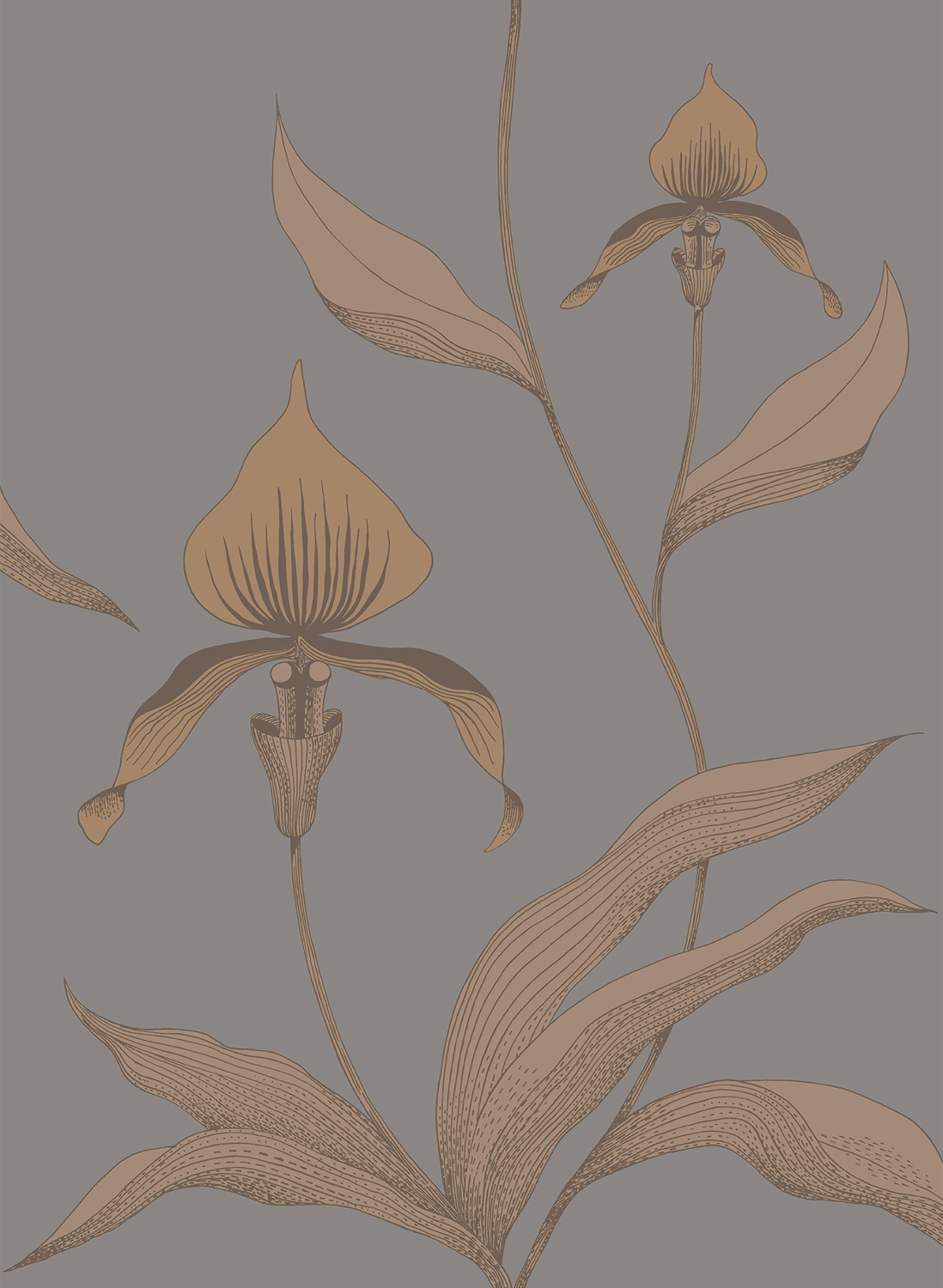 Tapete Orchid - Bronze on Slate