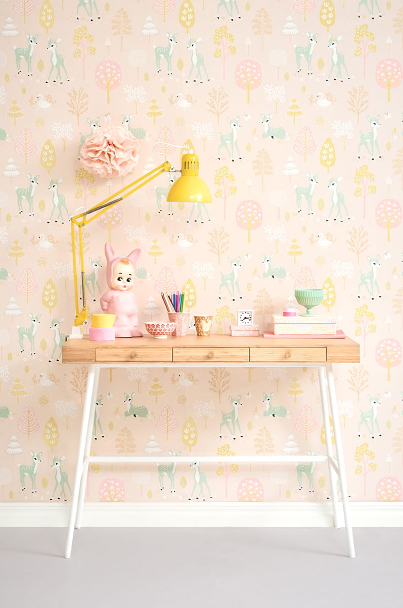 Tapete Golden Woods - Sweet Pink