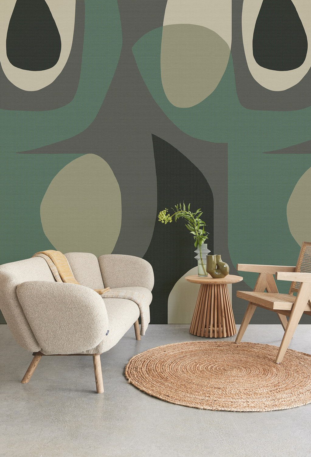 Wandbild Chunky Art - green