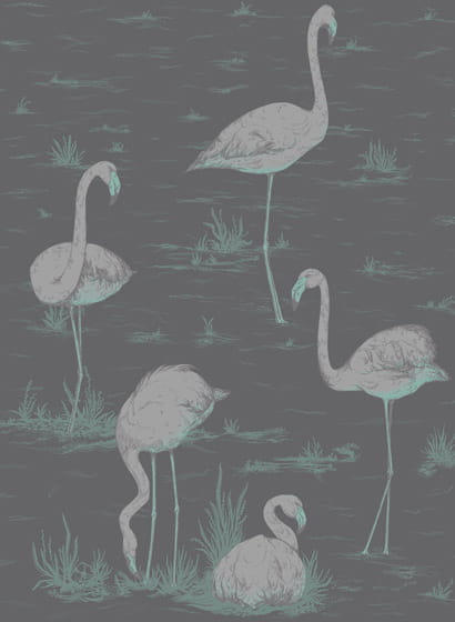 Tapete Flamingos - Black