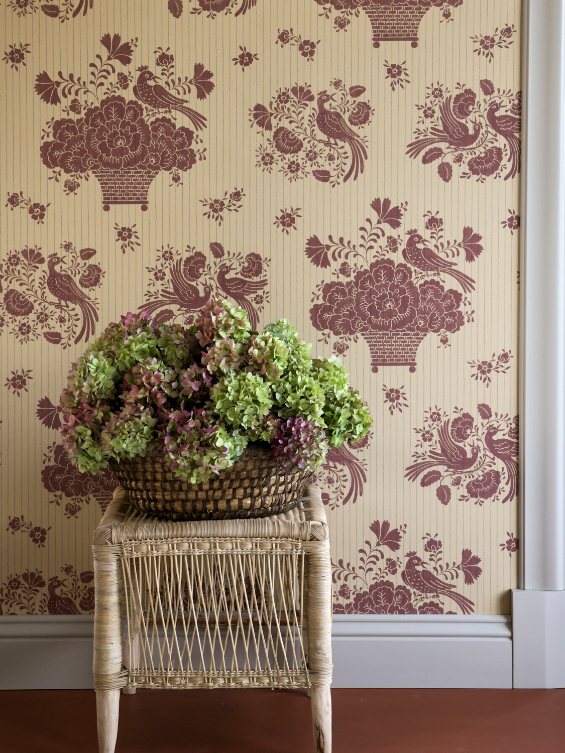 Tapete Birds Nest - Falu Red