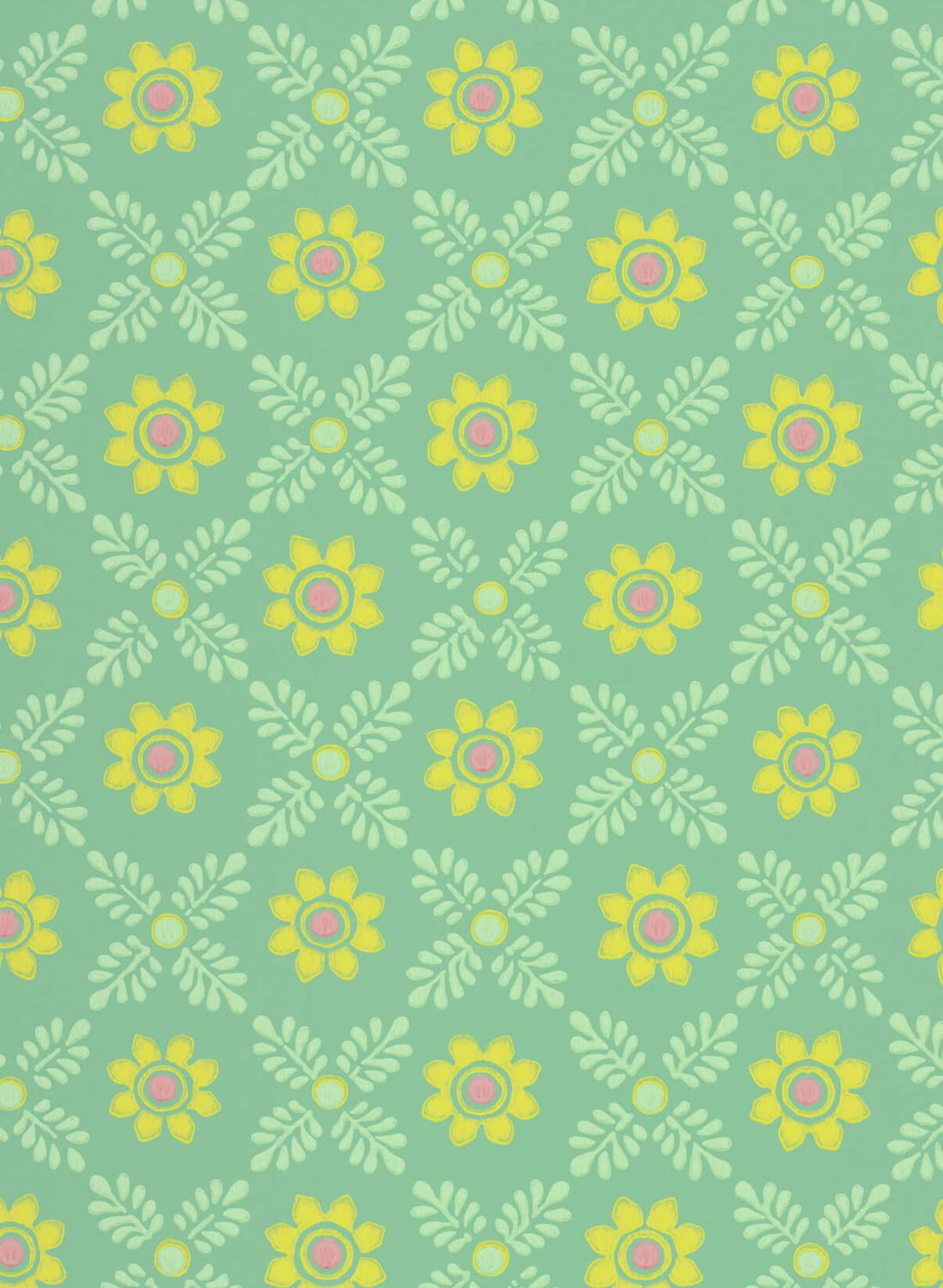 Tapete Ditsy Block - Green Verditer
