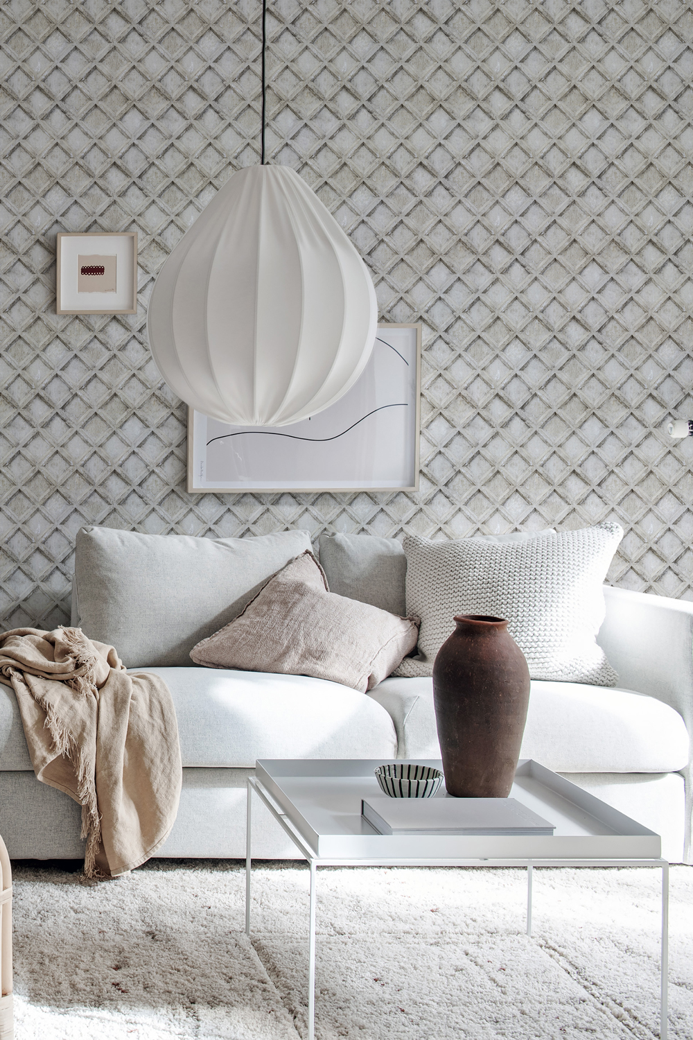 Tapete Small Concrete Trellis - Harsh Grey