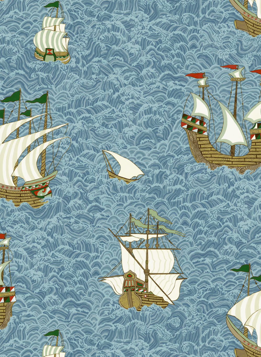 Tapete Ships - Sea Blue