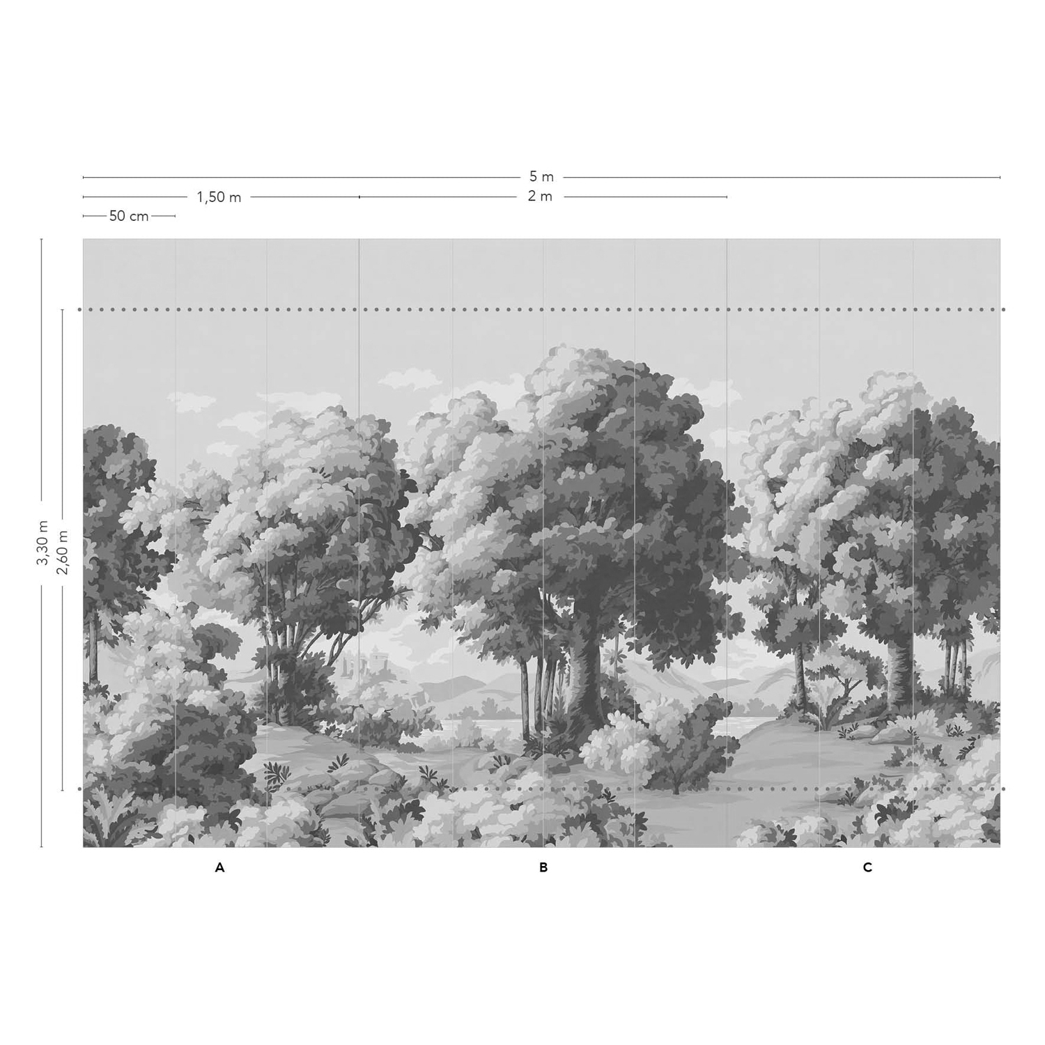 Papier peint Vallée des Peintres - Verdure Panel A