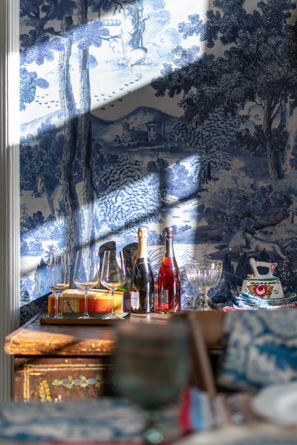 Wandbild Toile du Carpathians - Indigo