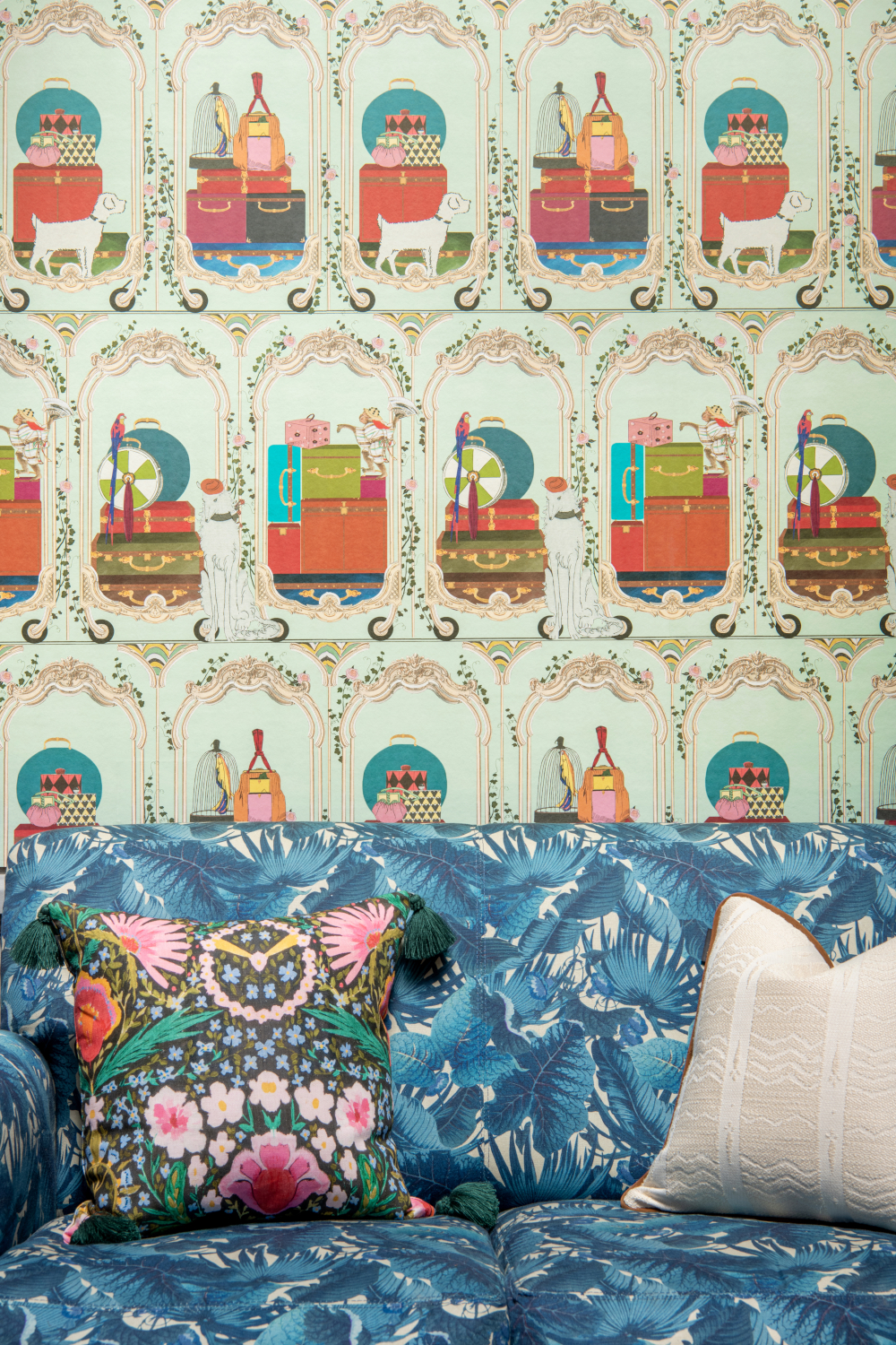 Tapete Fancy Trip - Turquoise/ Red/ Green