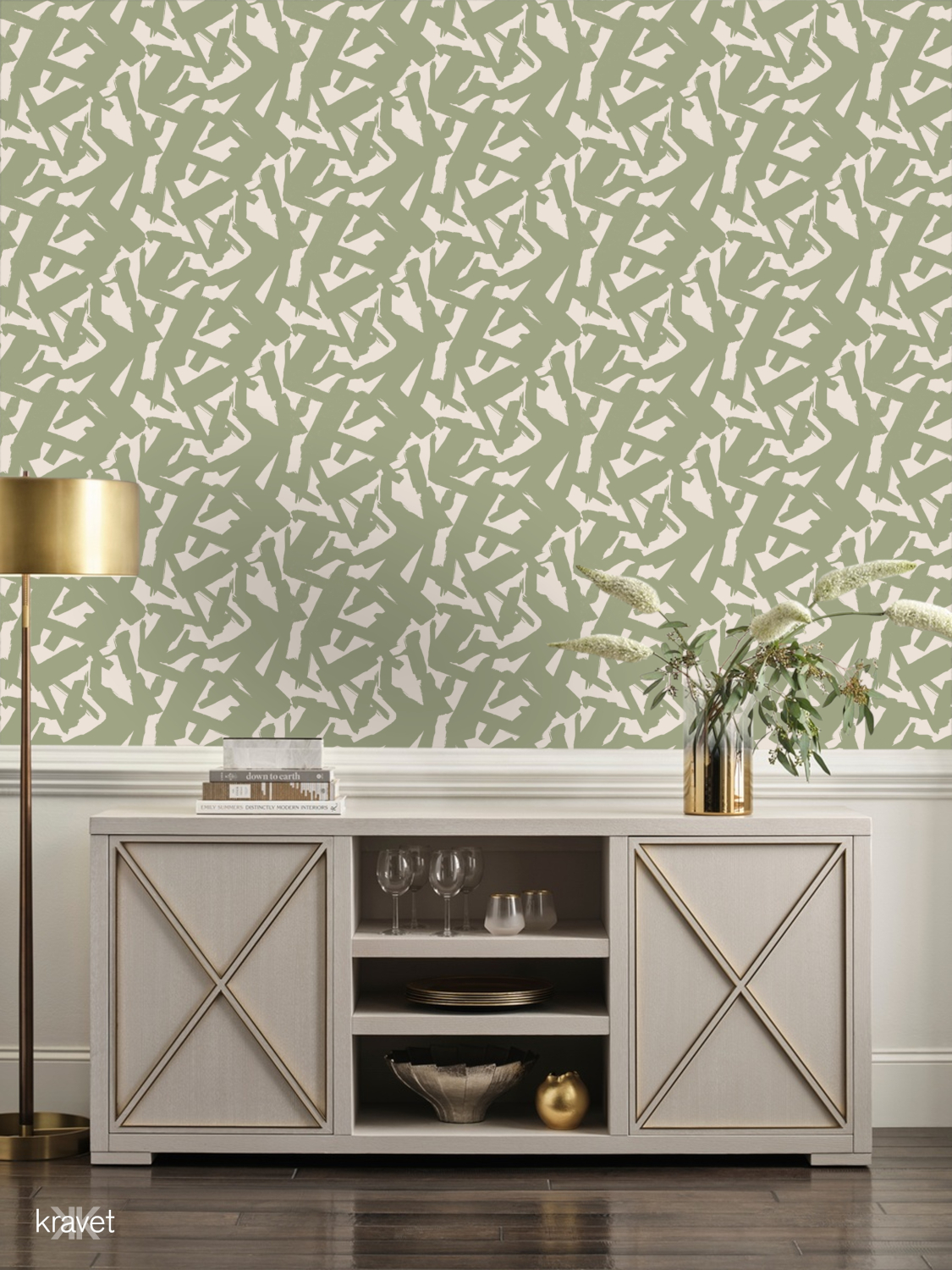Tapete Bold Lines - Leaf
