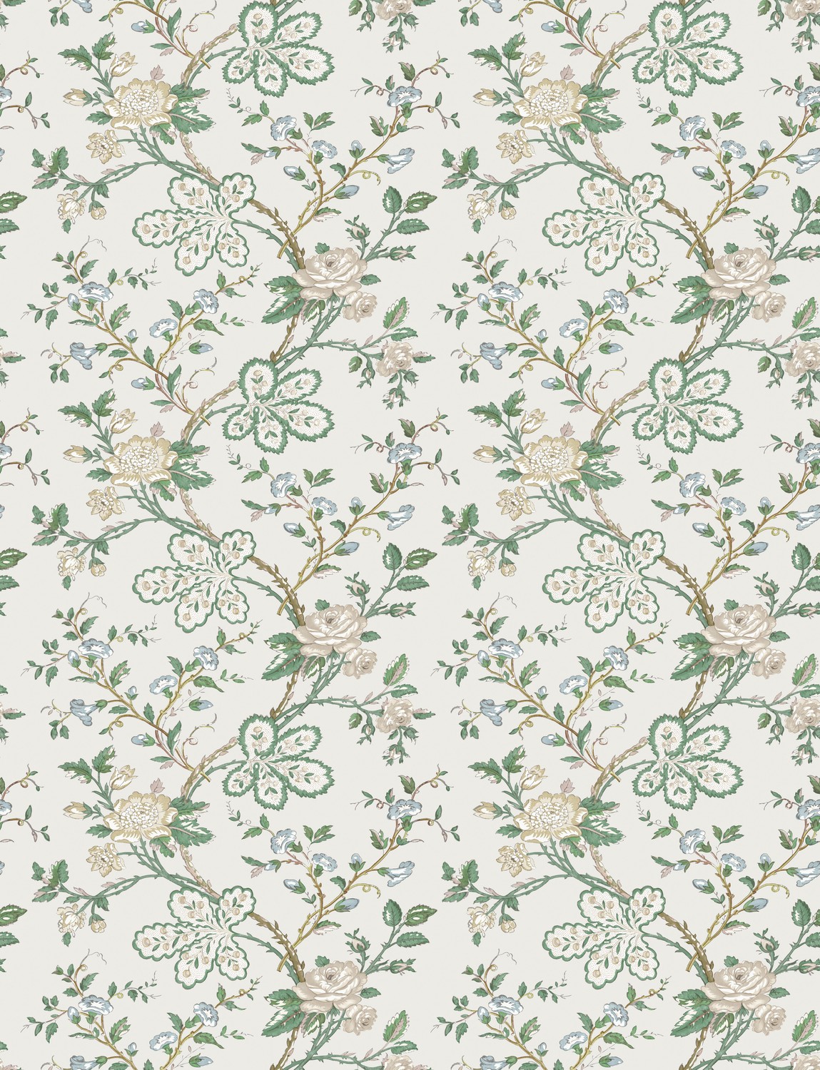 Tapete Genevieve - Green/ Blue/ Ivory