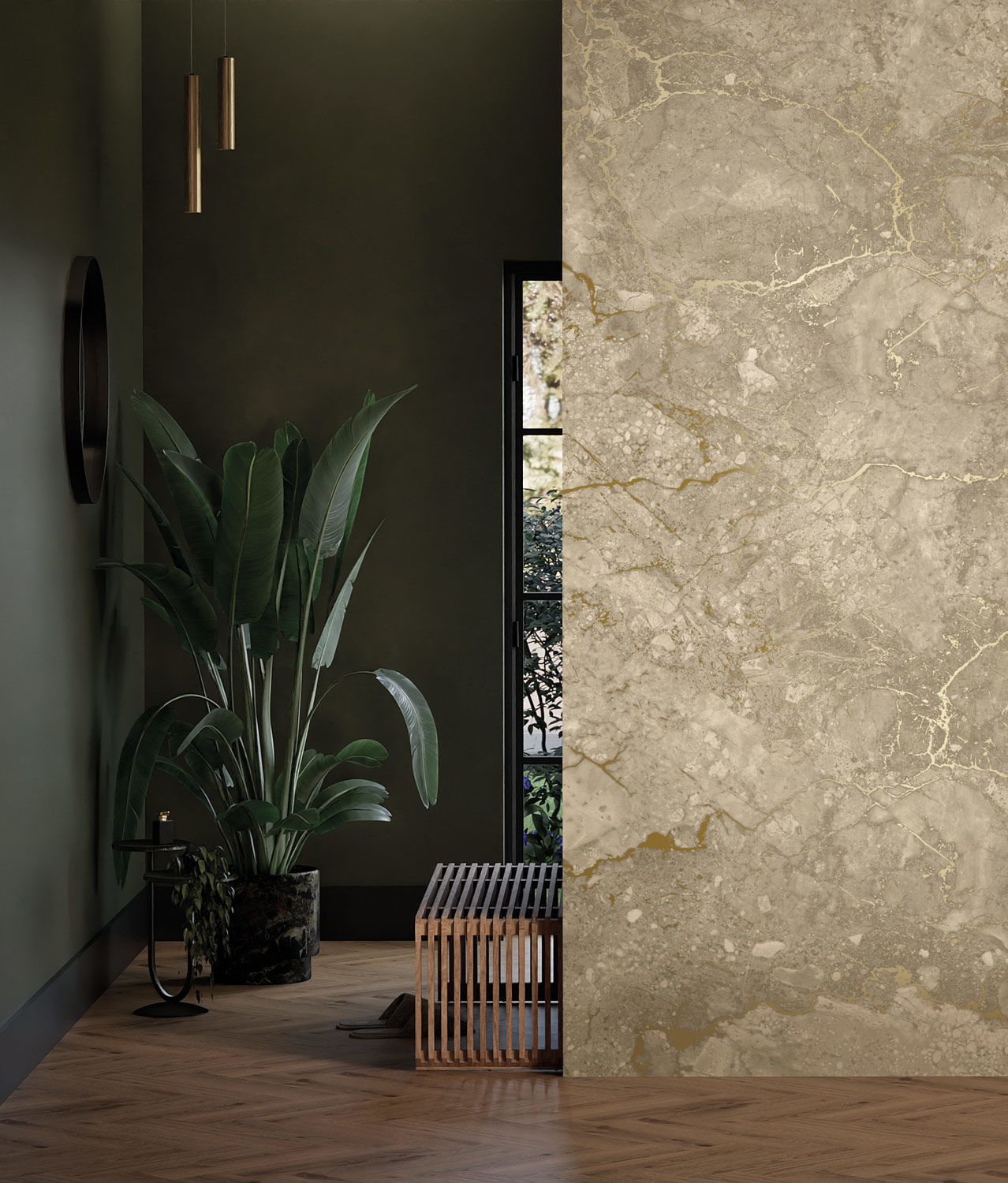 Wandbild Marble Beige Uyterlinde - 390 cm