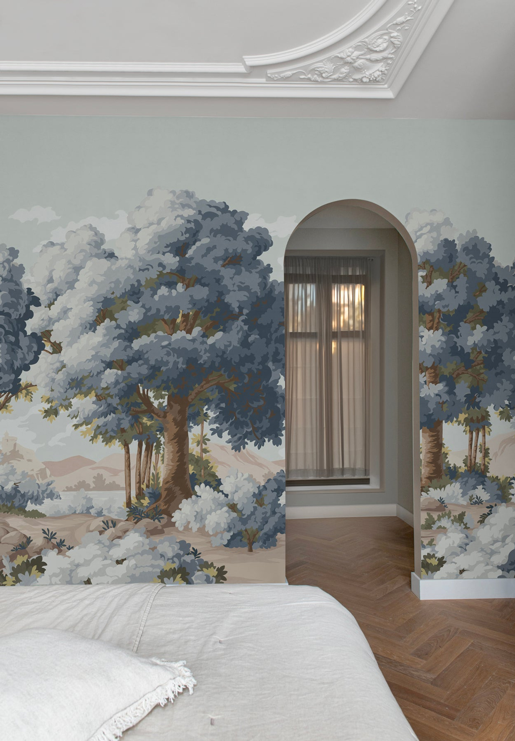 Papier peint Vallée des Peintres - Bleu Panel A