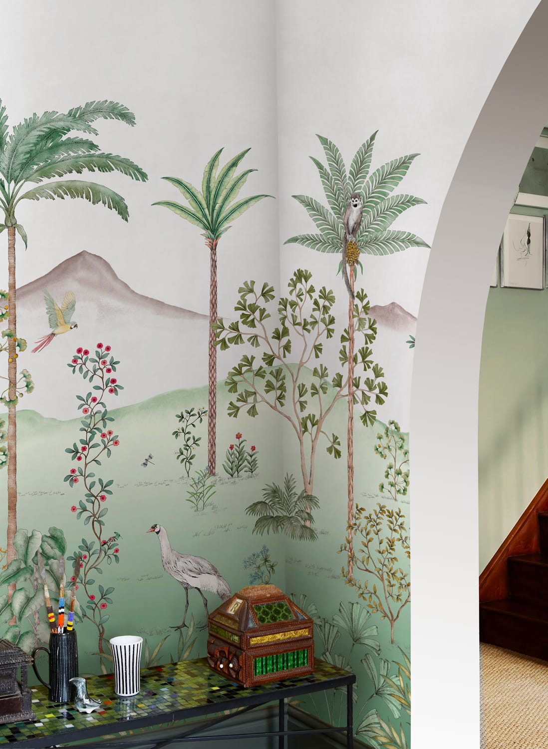Wandbild Jardin des Oiseaux Jade