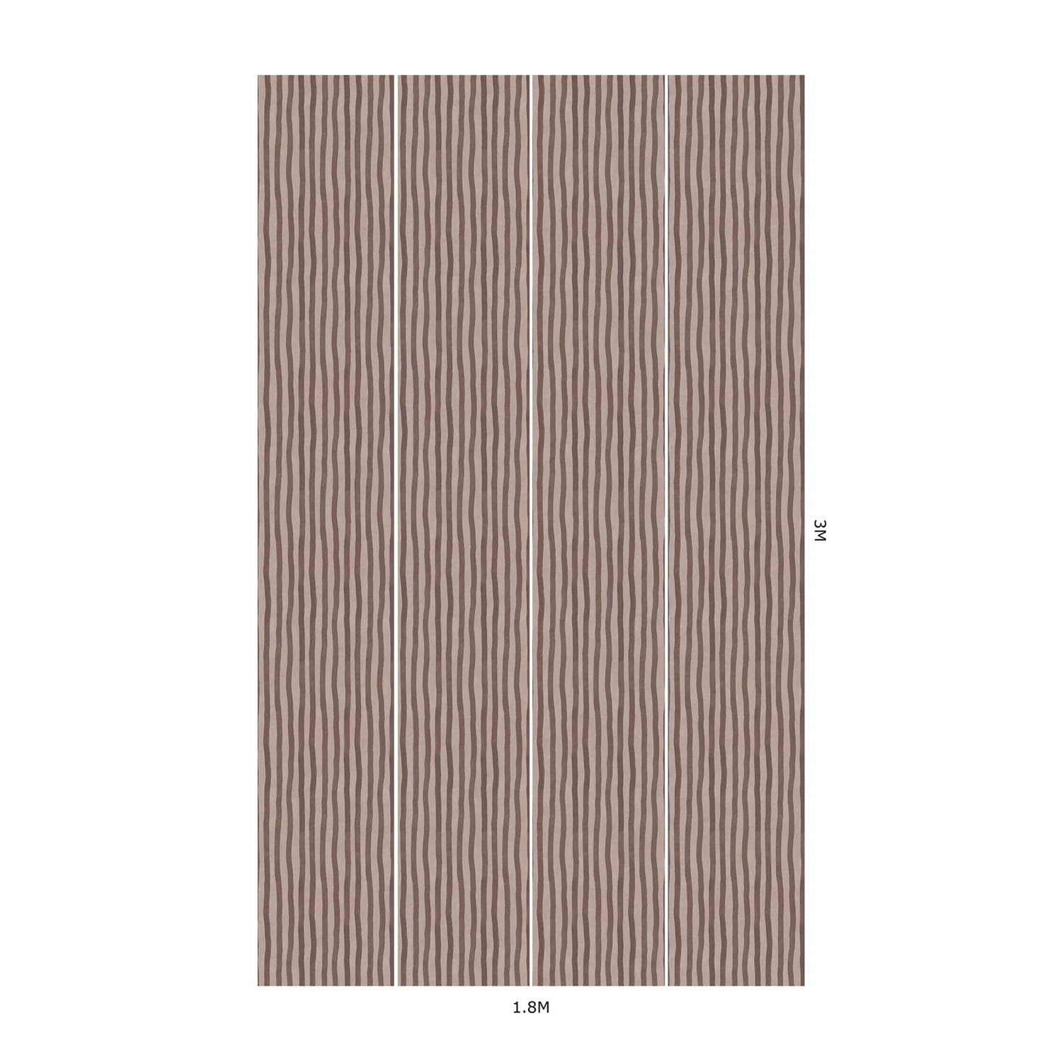 Papier peint Artists Stripe - Carnelian