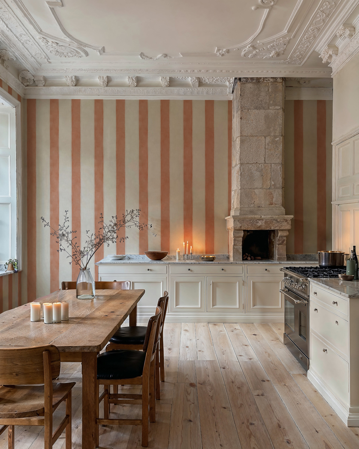 Tapete Florentine Stripe - Peach