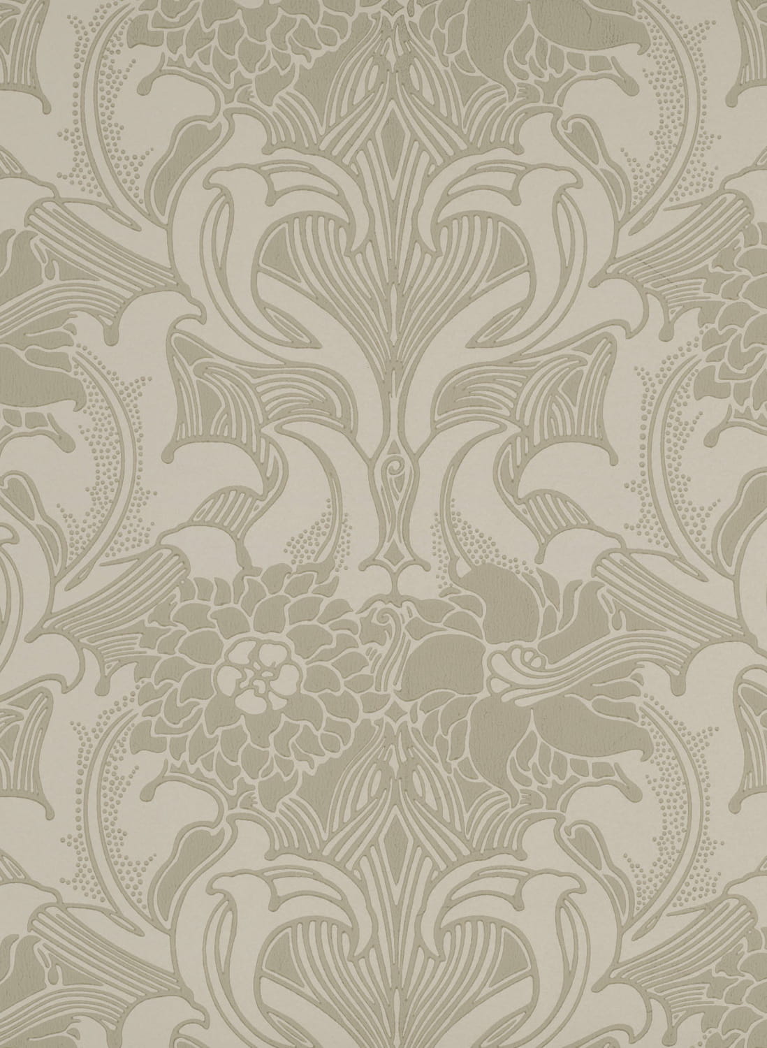 Tapete Dahlia Scroll - French Grey