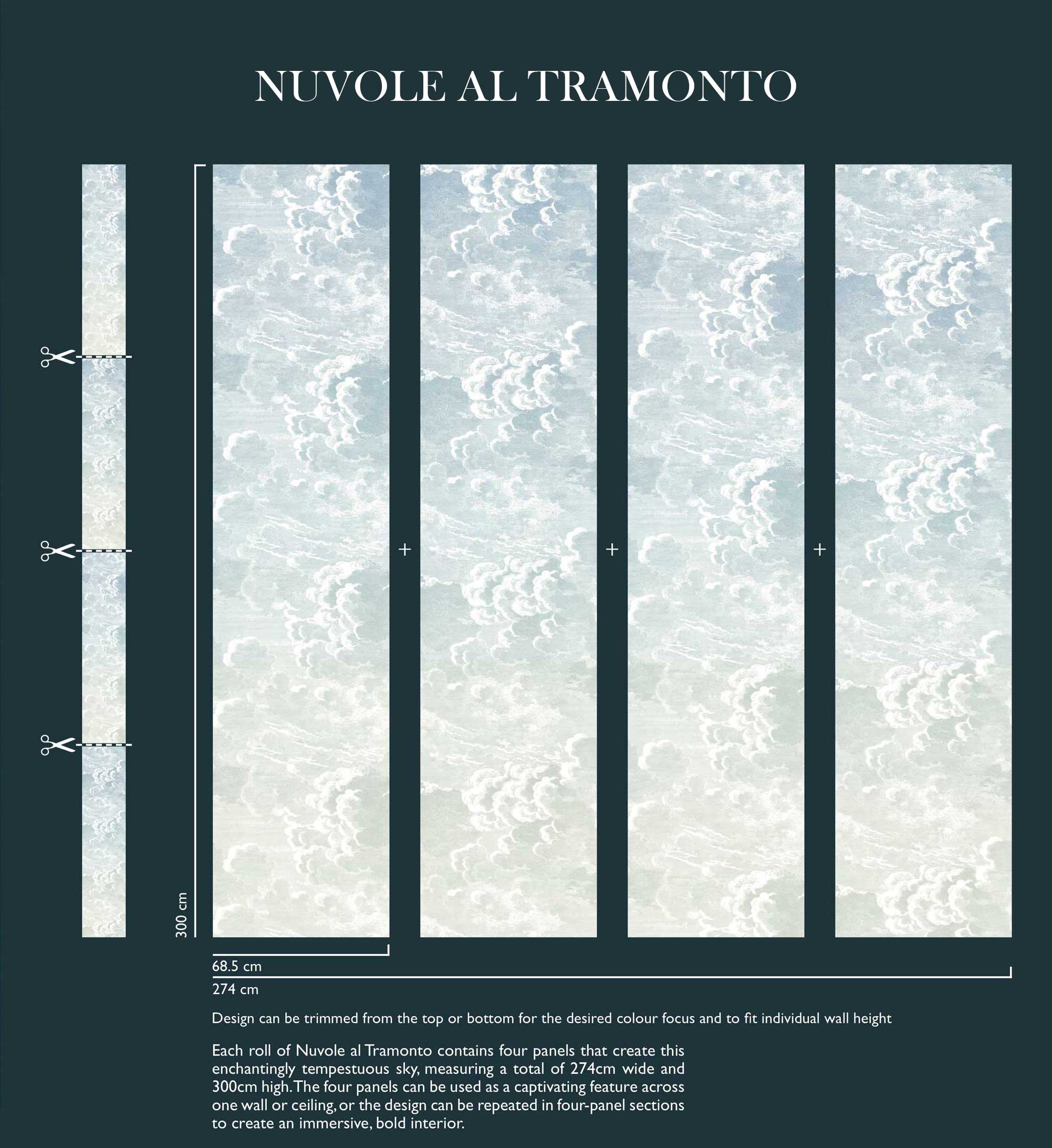 Wandbild Nuvole al Tramonto - Dawn