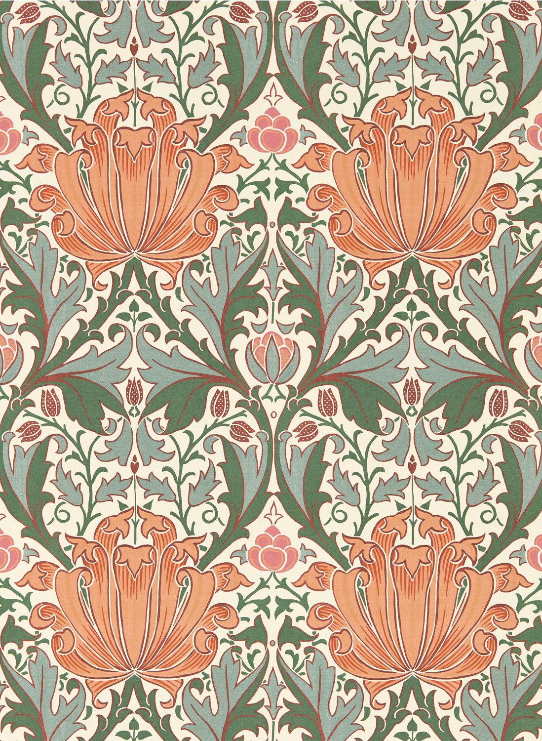 Tapete Helena - Peach/ Teal