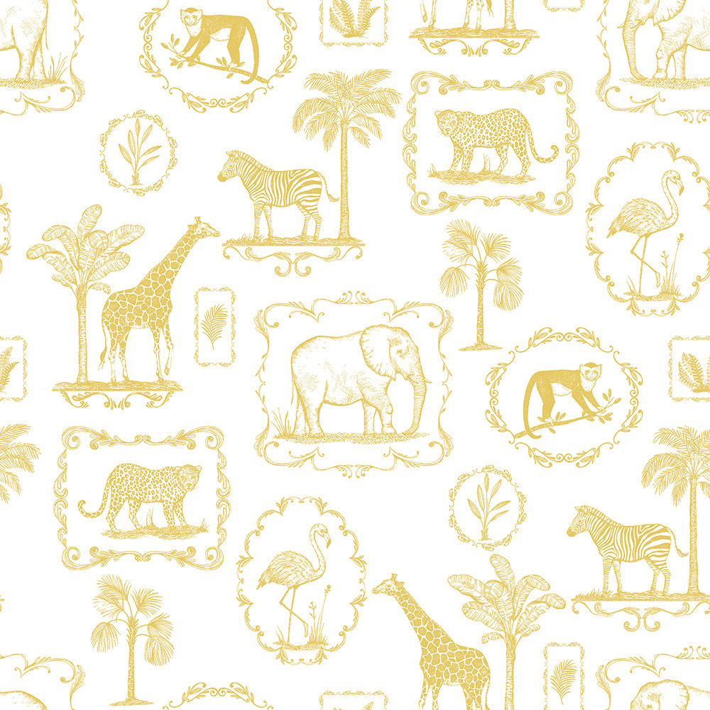 Wandbild Animal Party - Yellow