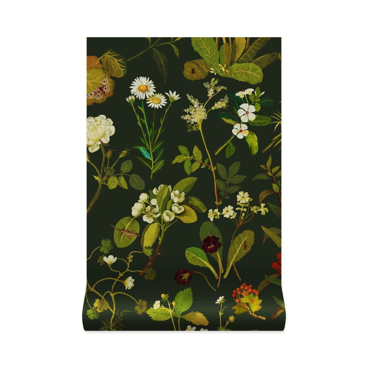 Carta da parati Herbarium - Forest Green