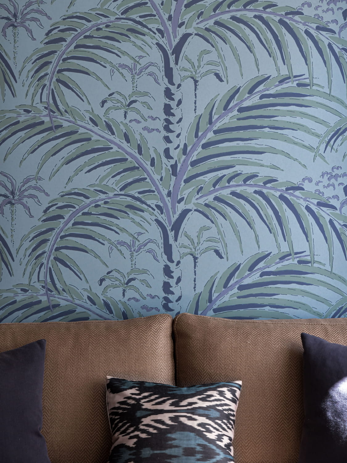 Tapete Palm House - Evening Blue