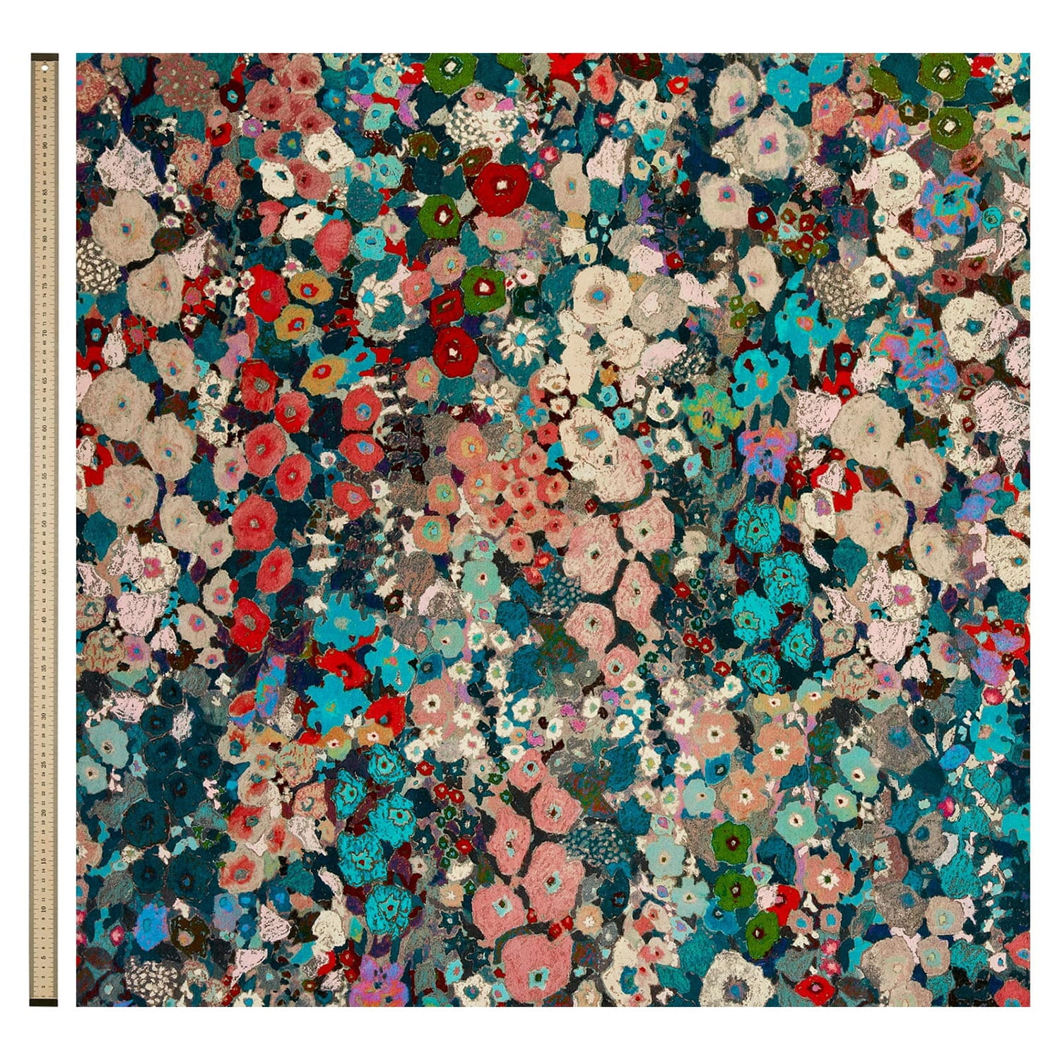 Tissu Hollyhocks - Velvet - Winter