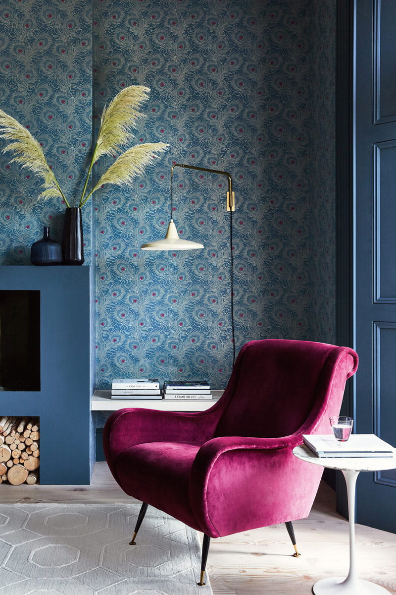 Tapete Carlton House Terrace - Blue Plume