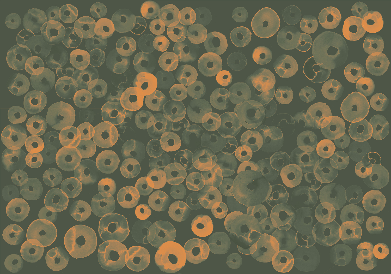 Wandbild Cellular Patterns - Amber