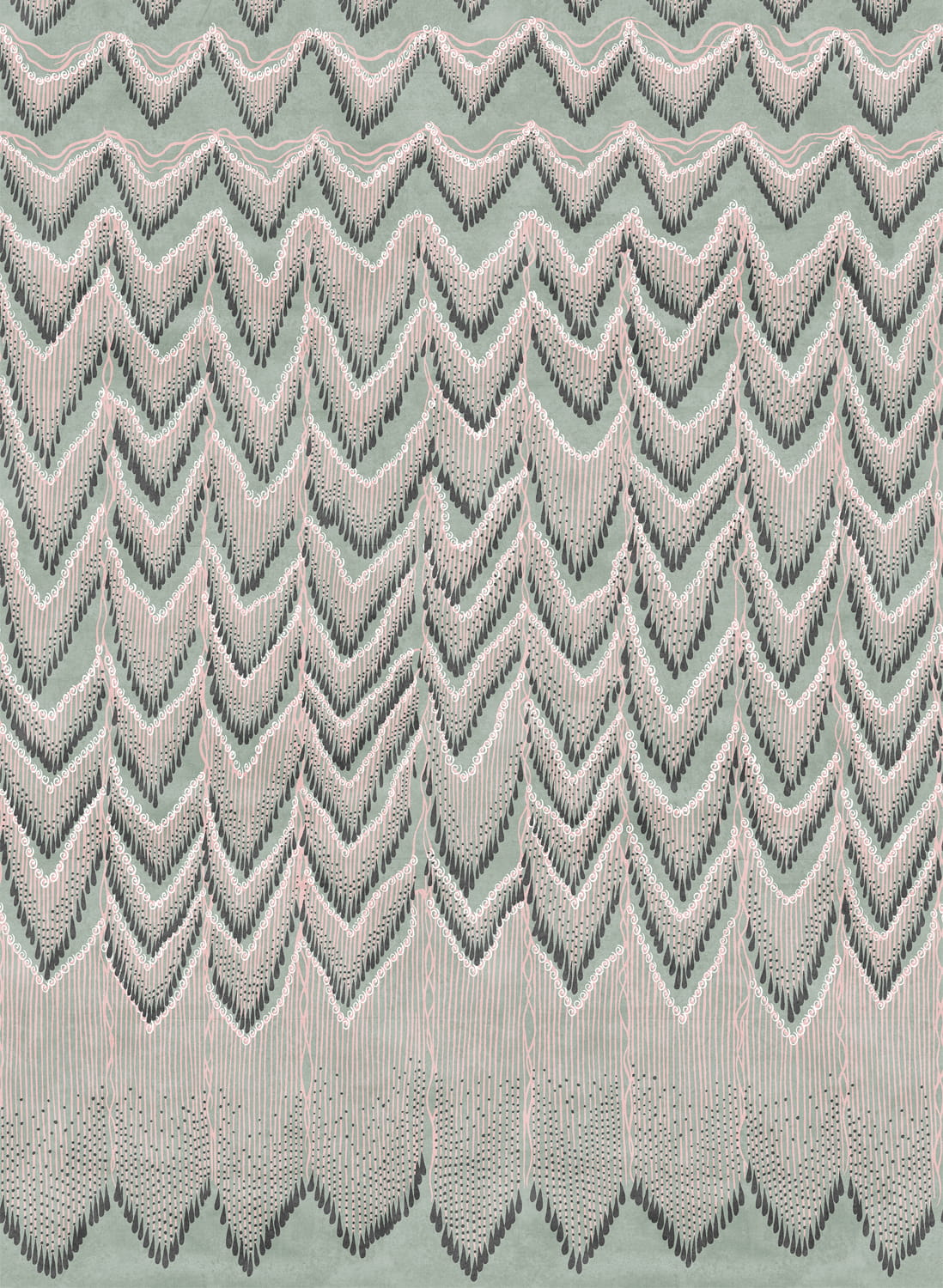 Wandbild Fringed Follies - Mint