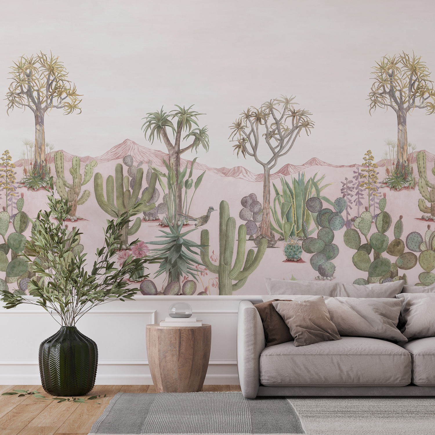 Wandbild Desert - Pink Sand
